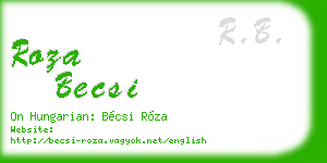 roza becsi business card