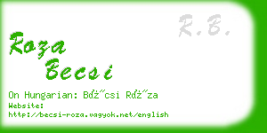 roza becsi business card